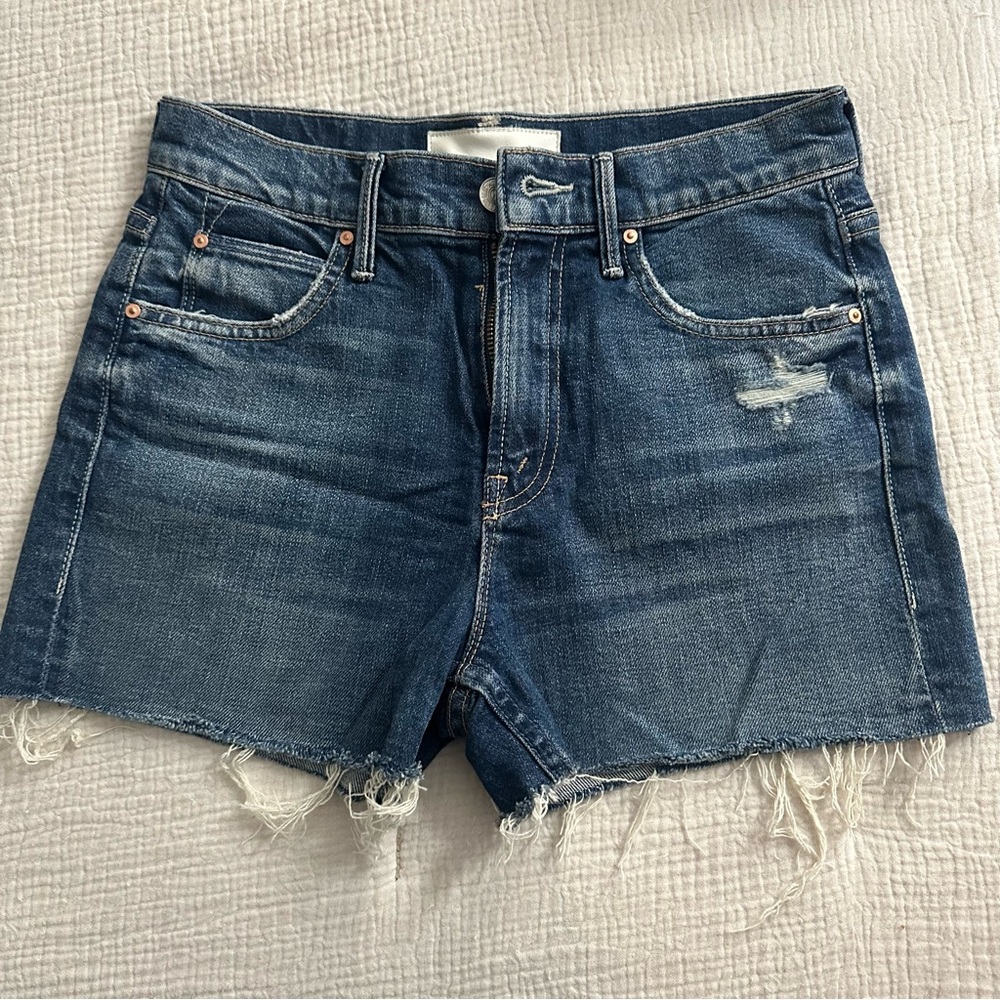 MOTHER Denim Shorts Size 24 BNWT style “The Dutchie Short Fray”
